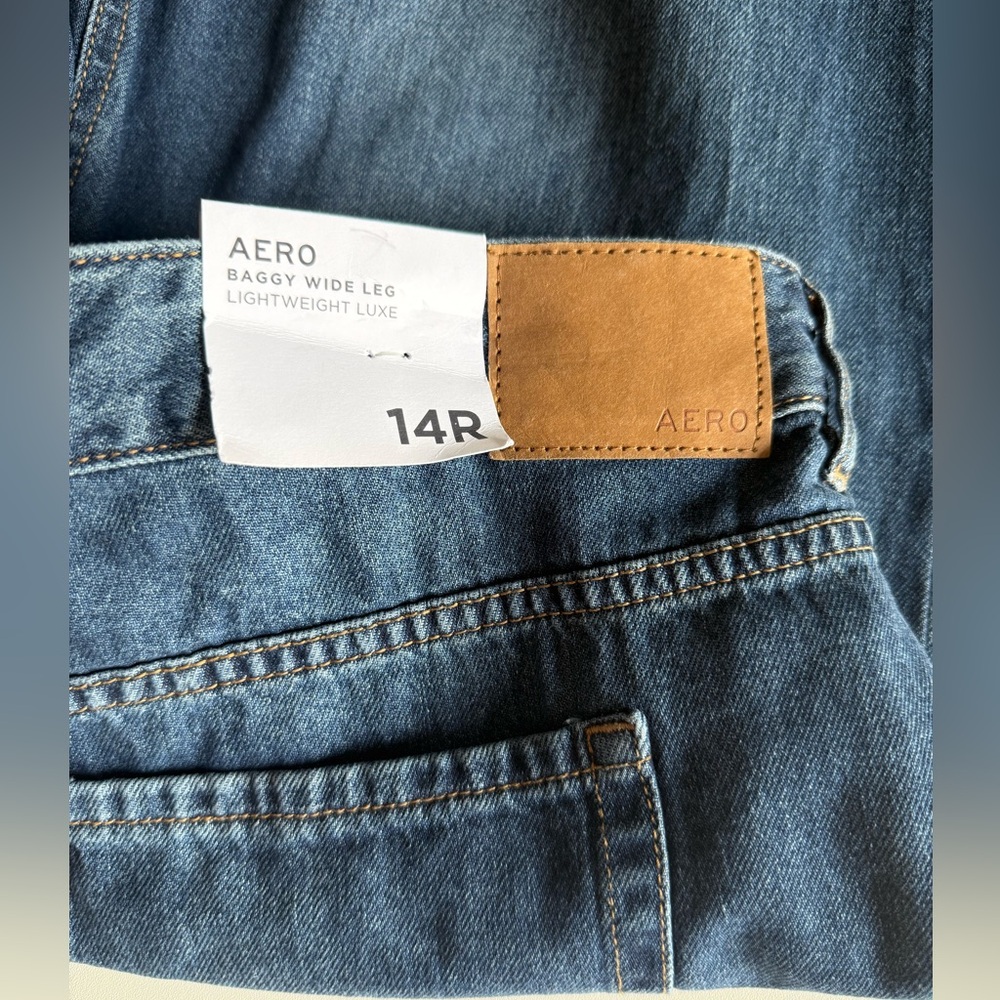 Aeropostale Size 14R Baggy Wide Leg Lightweight Luxe Jeans - Picture 6 of 7